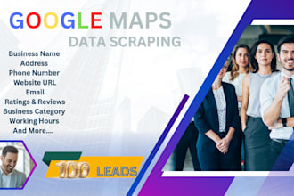 scrape google map data for lead generation, b2b data extraction