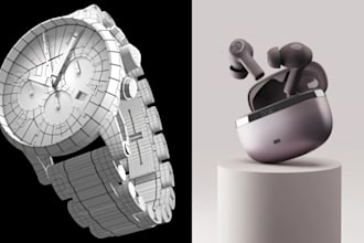 do 3d product modeling, realistic 3d product rendering and 3d product mockup