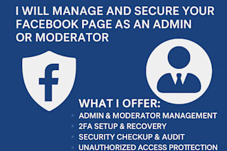 protect and manage your facebook page as admin monthly
