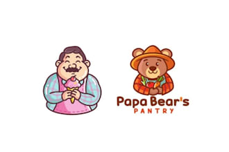 draw or design cute kawaii logo, doodles, stickers for you