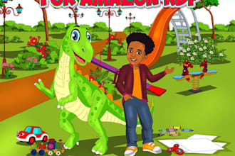 do african american children story book illustration for amazon kdp