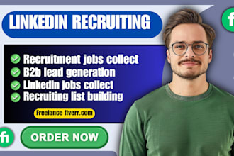 do b2b lead generation, linkedin recruiting, web research