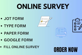 fill online survey google form typeform jotform custom  survey paper form