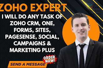 do any task of zoho crm one forms sites pagesense social campaign marketing plus