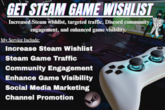 promote your steam game to get steam wishlist steam game traffic game marketing