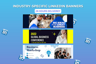 design tech healthcare finance profile cover banner linkedin industry