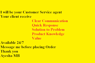 be your customer care agent