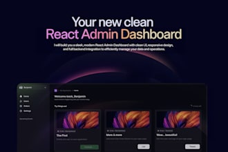 create a professional fullstack admin dashboard