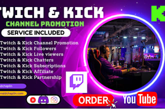 do organic twitch and kick promotion to active followers and live viewers