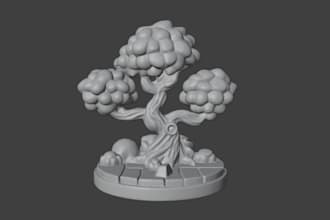 make 3d diorama wargaming terrain, fantasy dnd, resin print, low poly minis, stl