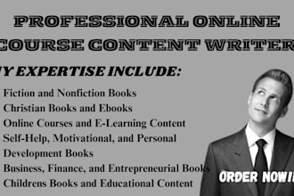 be your book and ebook ghostwriter, online course, christian book, ebook writer