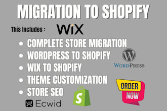 migrate shopify clone transfer website to shopify wordpress wix ecwid to shopify