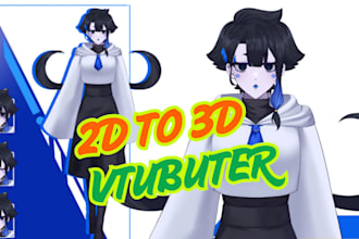 convert live2d vtuber model into 3d vroid vrchat and rigging model for streaming