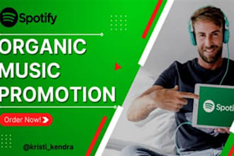 organic music promotion to USA and UK on apple music spotify