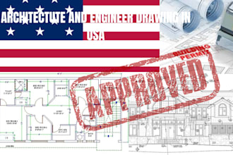 draw review blueprints floor plans mep pe architectural stamps for city permit
