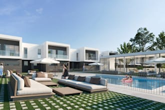 remodel villa landscape,real estate,furniture interior design,floor plan,3d tour