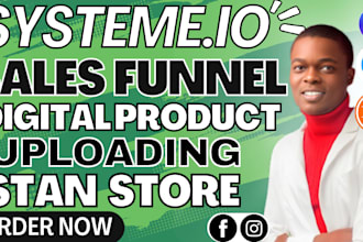 systeme io sales funnel, ebook sales funnel in systeme io, online course funnel