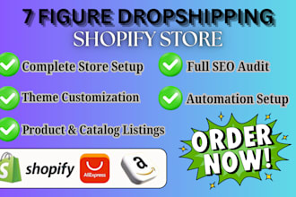 create stunning 7 figure shopify dropshipping store for baby products, pet