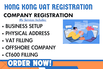 hong kong company vat registration, ct600 filling, provide hk physical address