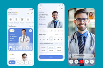 develop video chat app, doctor app, healthcare app, medicine app, hospital app