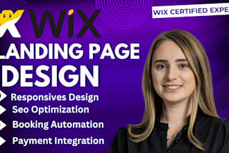 build wix landing page wix website design or  redesign wix website, wix studio