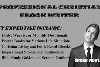 ghostwrite your christian devotional, prayer book or faith based ebook