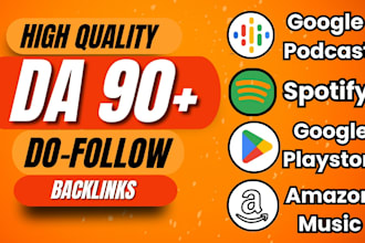 create high quality do follow playstote and podcast backlinks
