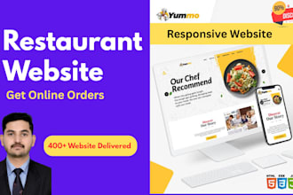 custom restaurant website development with PHP, mysql and online ordering system