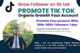 do organically grow,follower and promote your tiktok account
