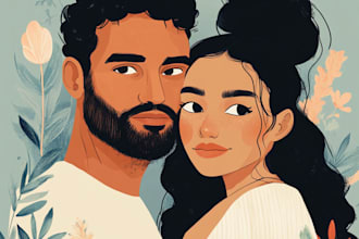 make your, couples, pencil realistic portrait, sketch