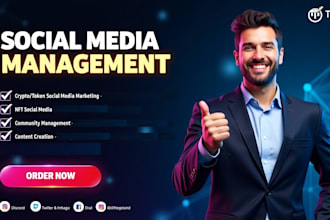be your ai crypto memecoin token, web3 nft  b2b social media manager and creator