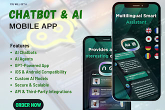 customize ai chatbot,full stack developer,front end react native website develop