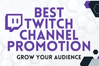 organically promote and bring  live viewers to your twitch channel