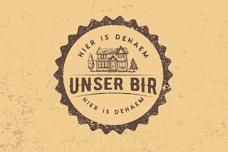 design a retro vintage logo for your beer brewery brand
