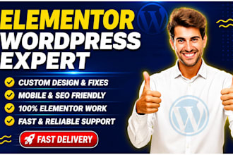 design and customize wordpress a elementor website