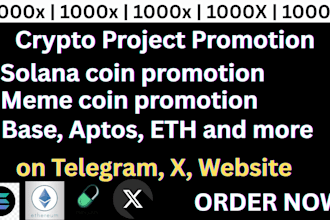 do meme coin sol marketing, crypto telegram promotion, x twitter and discord