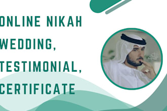 be your online nikah imam, nikah witnesses and certificate
