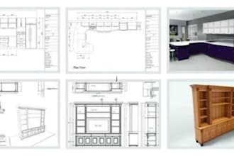 create furniture design millwork and shop drawings kitchen with autocad
