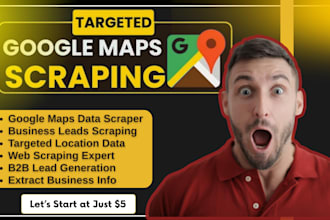 google map scraping with business emails, b2b lead generation, data scraper