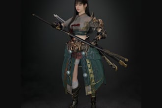craft 3d game character, ue5 metahuman model,3d fab background, avatar, ue5 rig