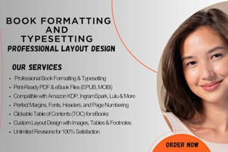do book typesetting, book formatting and layout design