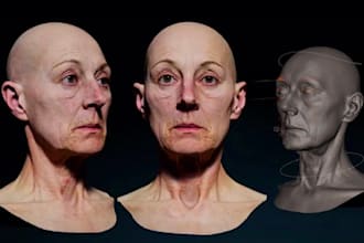3d face sculpt, 3d face likeness, realistic face, bust up sculpt, 3d head sculpt