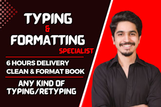 provide fast typing services, retype scanned pages, format ms word document