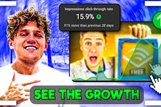 create click attractive youtube thumbnails for you