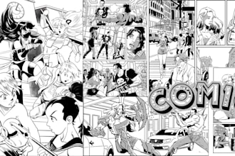 anime manga comic book cover design comic book illustration graphic novel nsfw