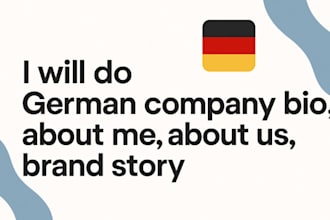 do german company bio about me about us brandstory
