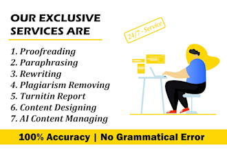 manually paraphrase or rewrite and copyedit your document