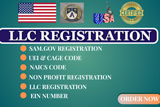 register llc, sam gov, nonprofit, uei, cage, naics