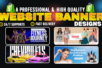 design a professional website banner, shopify banner or web banner
