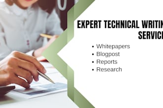 research and write technical papers whitepapers and more
